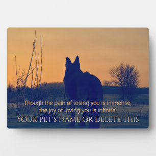 Beautiful German Shepherd Pet Memorial Plaque