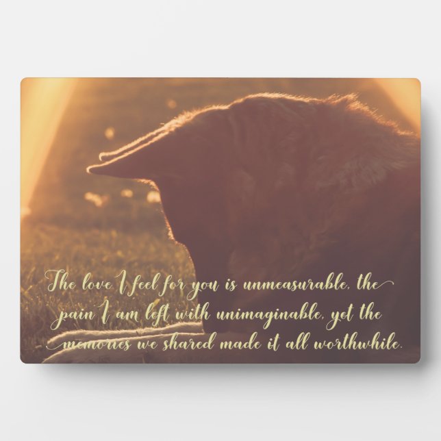 Beautiful German Shepherd Pet Memorial Plaque (Front)