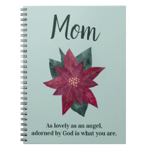 Beautiful Gift for Mum Purple Flowers Notebook
