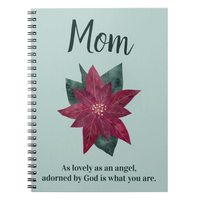 Beautiful Gift for Mum Purple Flowers Notebook (Front)