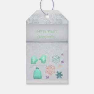 BEAUTIFUL GIFT TAG FOR THE FIRST MERRY CHRISTMAS
