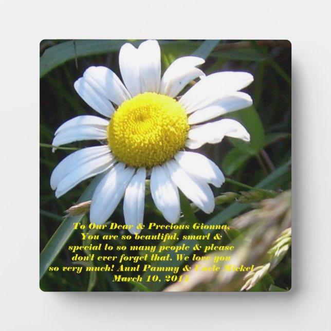 Beautiful Gionna Plaque w/ daisy (Front)