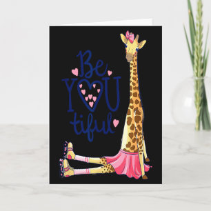 Beautiful Giraffe _ Inspire Be You Giraffe Animal Card