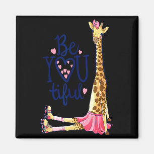 Beautiful Giraffe _ Inspire Be You Giraffe Animal  Magnet