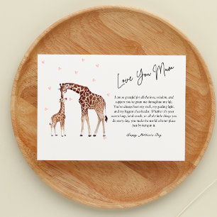 Beautiful giraffe Mother’s Day card