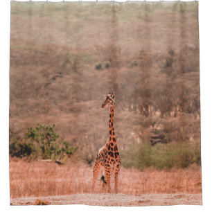 BEAUTIFUL GIRAFFE SHOWER CURTAIN