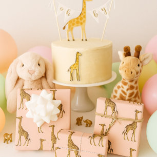 Beautiful Giraffes Wrapping Paper Sheets