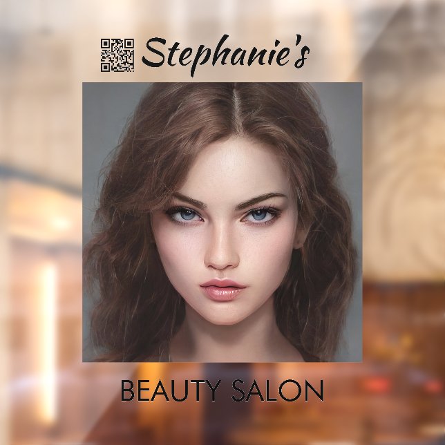 Beautiful Girl Beauty Salon With QR Code (Sheet 2)