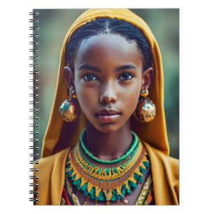 beautiful girl from Central African ethnicity,  Notebook