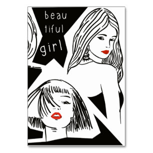 beautiful girl table number