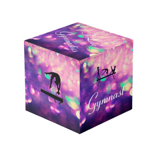 Beautiful Girls Gymnastics Cube Customisable (Front Angled)