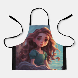 Beautiful Girl's print Apron