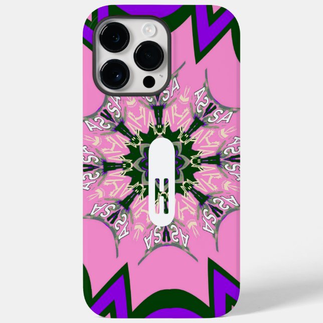 Beautiful girly trendy monogram floral pattern diy Case-Mate iPhone case (Back)