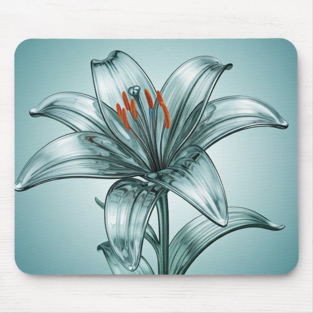 Beautiful Glass Lily Mouse Pad (Front)