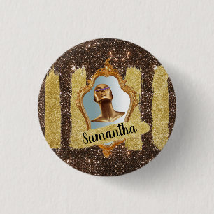Beautiful Glitter Elegant Chic Glitter 3 Cm Round Badge