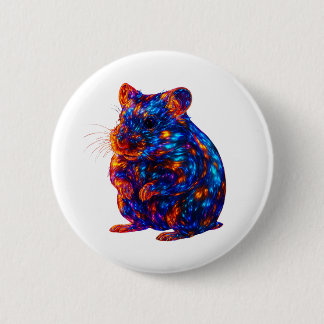 Beautiful Glowing Hamster Art 6 Cm Round Badge