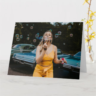 beautiful goddess Bubbles greeting card