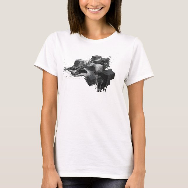 Beautiful Gold Abstract Cubes Trendy Tee (Front)