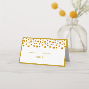 Beautiful Gold Confetti Place Card