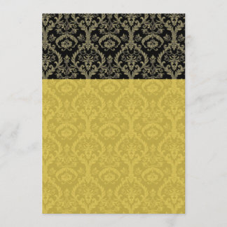 Beautiful Gold Damask Wedding Invitation