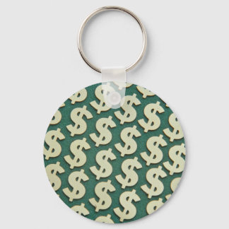Beautiful Gold dollar signs Key Ring