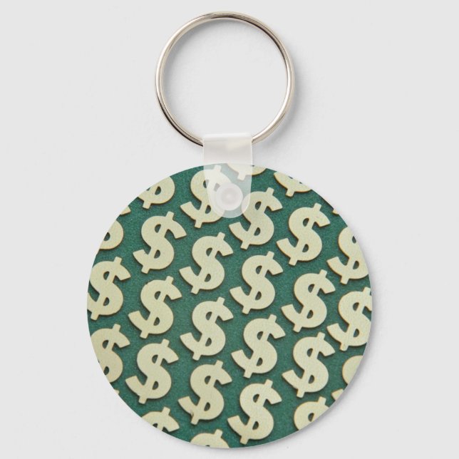 Beautiful Gold dollar signs Key Ring (Front)