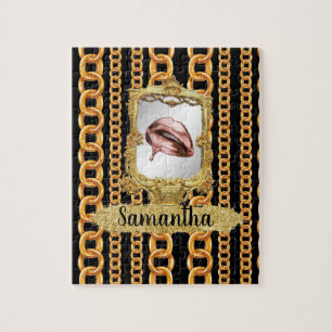 Beautiful Gold Elegant Chic Custom Jigsaw Puzzle
