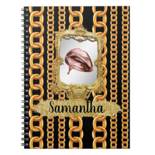 Beautiful Gold Elegant Chic Custom Notebook