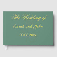 Beautiful gold foil wedding photo/ guest book. 