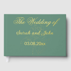 Beautiful gold foil wedding photo/ guest book.  book