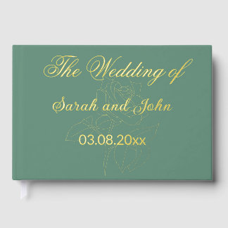 Beautiful gold foil wedding photo/ guest book. book