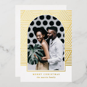 Beautiful Gold Geometric Pattern Photo Christmas