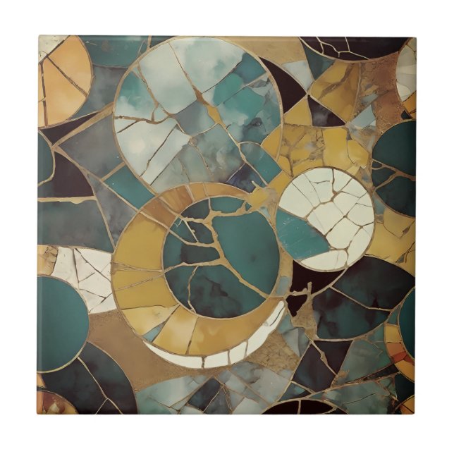 Beautiful gold green home tiles (Front)