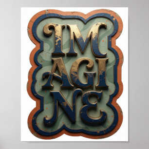 Beautiful Gold IMAGINE Poster