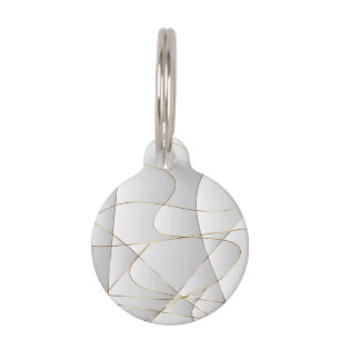 Beautiful gold lines pet tag