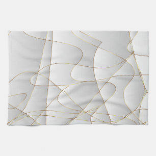 Beautiful gold lines tea towel