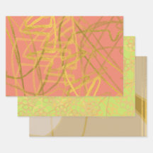 Beautiful Gold Pink Green Floral