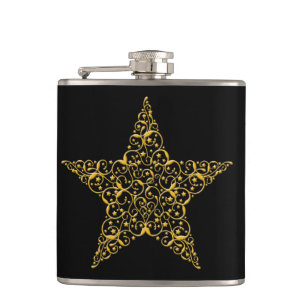 Beautiful Gold Star Flask