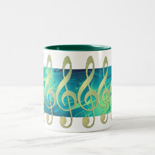 Beautiful Gold Treble Clef Mug