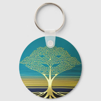 Beautiful Gold Tree of Life Keychain
