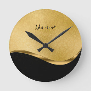 Beautiful golden black elegant  round clock