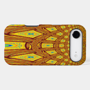 Beautiful Golden Brown African Tribal Print vector