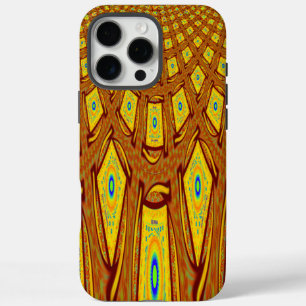 Beautiful Golden Brown African Tribal Print vector iPhone 16 Pro Max Case