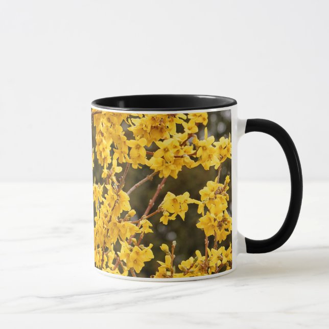 Beautiful Golden Forsythia Shrub Mug (Right)