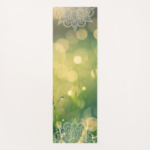 Beautiful Golden Green Coloured Mandala Yoga Mat