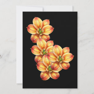 Beautiful Golden Lily Invitation