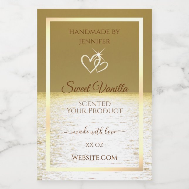 Beautiful Golden Ocean Product Packaging Labels (Single Label)