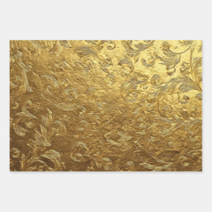 Beautiful Golden pattern Wrapping Paper Sheet