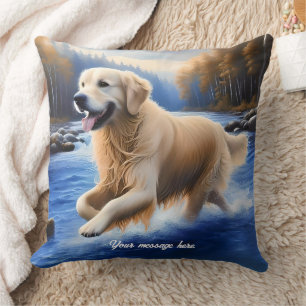 Beautiful Golden Retriever Cushion