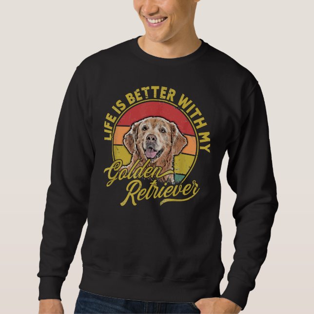 Beautiful Golden Retriever Dog Sweatshirt (Front)